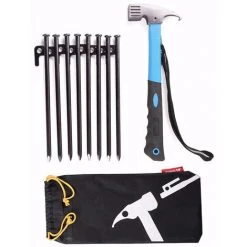 TANCYCO 1 Ensemble De Marteaux De Clous De Tente D'extérieur 25 Cm De Clous De Sol Soudés Marteau Multifonctionnel (bleu) -Pergola Soldes 67145137 2