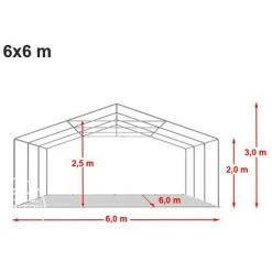 INTENT24.FR Tente Barnum De Réception 6x6 M Ignifugee PREMIUM Bâches Amovibles PVC Env. 500g/m² Blanc Cadre De Sol Jardin - Blanc 11 INTENT24.FR Tente Barnum De Réception 6x6 M Ignifugee PREMIUM Bâches Amovibles PVC Env. 500g/m² Blanc Cadre De Sol Jardin - Blanc -Pergola Soldes 6714991 5