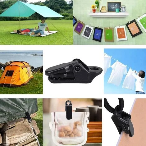 BF Clip Bache,Clip Tente,Clip En Plastique,50 Pinces Clips De Bâche De Tente En Plastique Tente Snaps Pour Camping Canopy Noir Clips De Bâche Auvents Pour Activités De Plein Air 4 BF Clip Bache,Clip Tente,Clip En Plastique,50 Pinces Clips De Bâche De Tente En Plastique Tente Snaps Pour Camping Canopy Noir Clips De Bâche Auvents Pour Activités De Plein Air – Image 2