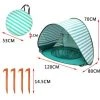 YIDOMDE Tente De Plage Pour Bébé, Tente De Plage Pop-up, Abri Solaire UPF 50+, Tente De Voyage Portable Pour Bébé, Auvent Pour Bébé, Cabane, Tente Solaire, Accessoires De Plage Pour Bébé，Lake Green Stripe -Pergola Soldes 67289711 1