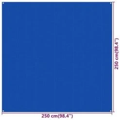 TRUE DEAL Tapis De Tente 250x250 Cm Bleu PEHD -Pergola Soldes 67294208 4