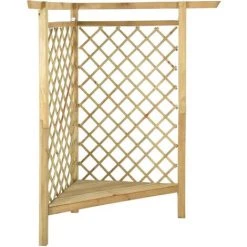 TRUE DEAL Pergola D'angle Avec Banc 166x81x174 Cm Bois De Pin Imprégné -Pergola Soldes 67295413 2