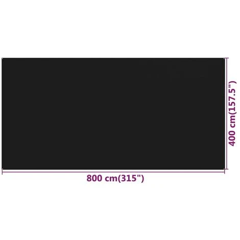 TRUE DEAL Tapis De Tente 400x800 Cm Noir PEHD 6 TRUE DEAL Tapis De Tente 400x800 Cm Noir PEHD – Image 4
