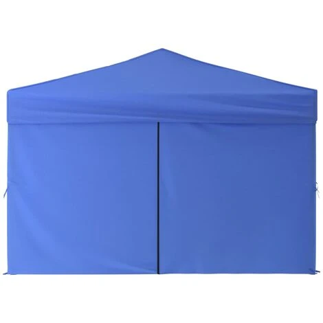 TRUE DEAL Tente De Réception Pliable Avec Parois Bleu 3x3 M 6 TRUE DEAL Tente De Réception Pliable Avec Parois Bleu 3x3 M – Image 4