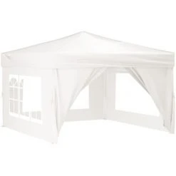 TRUE DEAL Tente De Réception Pliable Avec Parois Blanc 3x3 M 8 TRUE DEAL Tente De Réception Pliable Avec Parois Blanc 3x3 M -Pergola Soldes 67299015 2