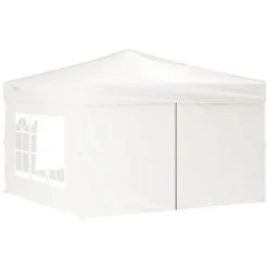 TRUE DEAL Tente De Réception Pliable Avec Parois Blanc 3x3 M 9 TRUE DEAL Tente De Réception Pliable Avec Parois Blanc 3x3 M -Pergola Soldes 67299015 3