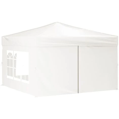 TRUE DEAL Tente De Réception Pliable Avec Parois Blanc 3x3 M 5 TRUE DEAL Tente De Réception Pliable Avec Parois Blanc 3x3 M – Image 3