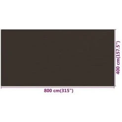TRUE DEAL Tapis De Tente 400x800 Cm Marron PEHD -Pergola Soldes 67299773 4