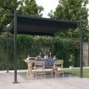 TRUE DEAL Tonnelle De Jardin Avec Toit Rétractable 3x3 M Anthracite -Pergola Soldes 67300647 1