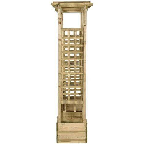 TRUE DEAL Pergola De Jardin Avec Banc Et Jardinières Bois De Pin Imprégné 6 TRUE DEAL Pergola De Jardin Avec Banc Et Jardinières Bois De Pin Imprégné – Image 4