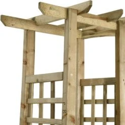 TRUE DEAL Pergola De Jardin Avec Banc Et Jardinières Bois De Pin Imprégné 11 TRUE DEAL Pergola De Jardin Avec Banc Et Jardinières Bois De Pin Imprégné -Pergola Soldes 67305634 5