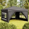TRUE DEAL Tente De Réception Pliable Avec Parois Anthracite 3x3 M 2 TRUE DEAL Tente De Réception Pliable Avec Parois Anthracite 3x3 M -Pergola Soldes 67306077 1