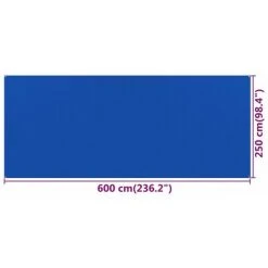 TRUE DEAL Tapis De Tente 250x600 Cm Bleu PEHD 9 TRUE DEAL Tapis De Tente 250x600 Cm Bleu PEHD -Pergola Soldes 67306215 4