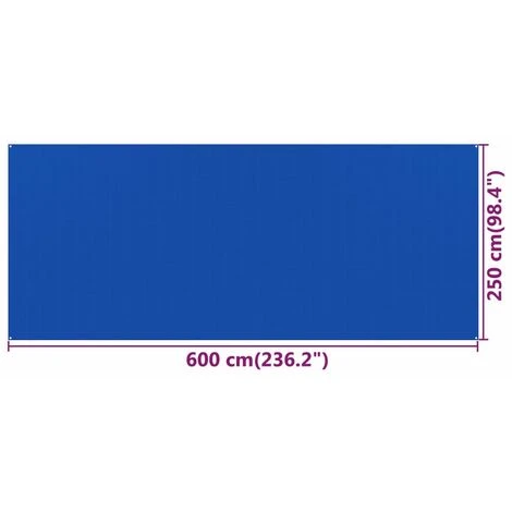 TRUE DEAL Tapis De Tente 250x600 Cm Bleu PEHD 6 TRUE DEAL Tapis De Tente 250x600 Cm Bleu PEHD – Image 4