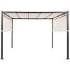 BELIANI Pergola à Lampes LED 310 X 310 Cm Beige - Beige 1 BELIANI Pergola à Lampes LED 310 X 310 Cm Beige - Beige -Pergola Soldes 67376494 1