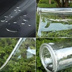 Cisea Bâche Transparente Imperméable, Bâche Durable Résistante Aux Intempéries Avec Oeillets, Auvents Pliables En PVC De 0.35mm Pour Jardins, Serre, Plantes, Bâche De Toit,Clear,1x1M -Pergola Soldes 67416839 4