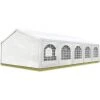 INTENT24.FR INTENT24 5x10m Tente De Réception, PE Env. 240 G/m², H. 2m, Blanc - Blanc
