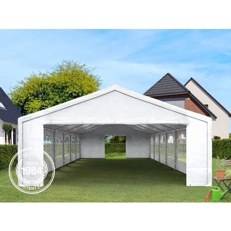 INTENT24.FR Tente De Réception 6x12 M, Toile De Haute Qualité Env. 240g/m² PE Blanc Construction En Acier Galvanisé Avec Raccordement Par Vissage - Blanc 5 INTENT24.FR Tente De Réception 6x12 M, Toile De Haute Qualité Env. 240g/m² PE Blanc Construction En Acier Galvanisé Avec Raccordement Par Vissage - Blanc – Image 3
