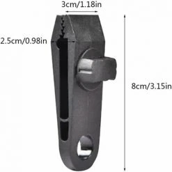 THSINDE Lot De 10 Clips Tarp Camping Caravane Jardin Tente Toile Noire -Pergola Soldes 67503052 3