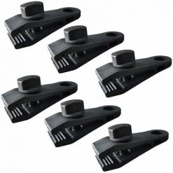 Thsinde Lot De 6 Clips De Fixation Pour Bâches De Camping, Bâches, Caravanes, Bâches De Jardin Noir