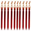 Cisea Hiker Piquets Tente, Sardines Tente Camping 18 Cm Avec Pochette De Rangement, Lot De 10（rouge）