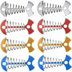GRID COOL Piquets D'ancrage De Pont En Alliage D'aluminium Piquets De Tente En Forme D'arête De Poisson Avec Boucle à Ressort Et Cordon De Réglage Pour Le Camping 8PCS 7.7*3.6cm，Fonepro -Pergola Soldes 67575591 2