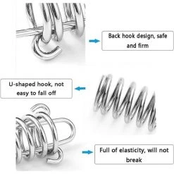 ENLENK 5pcs Tendeur De Ressort En Acier Inoxydable, Haute Résistance Camping Auvent Tente Corde Pour La Randonnée Camping Pêche Pique-Nique Voyager -Pergola Soldes 67580864 3