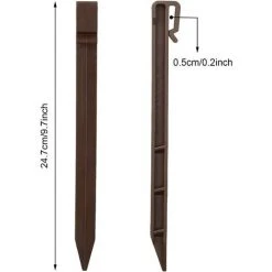 ENLENK Lot De 20 Piquets D'ancrage Au Sol En Plastique De 24 Cm - Piquets D'ancrage Au Sol - Piquets D'ancrage De Jardin - Piquets De Fixation Pour Bordure De Jardin, Terrasse, Tente -Pergola Soldes 67585026 2