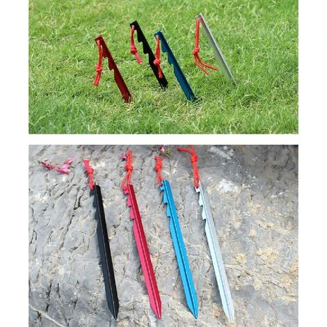 FLYME Piquets De Tente 10 Pièces Sardines Camping Piquets De Fixation Léger Avec Sac De Rangement Pour Randonnée Voyage En Plein Air Activités Extérieur 5 FLYME Piquets De Tente 10 Pièces Sardines Camping Piquets De Fixation Léger Avec Sac De Rangement Pour Randonnée Voyage En Plein Air Activités Extérieur – Image 3