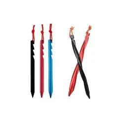 FLYME Piquets De Tente 25 Cm Sardines En Alliage D'aluminium Piquet De Fixation Léger 10 Pièces Pour Camping Tarp Jardin Toile -Pergola Soldes 67635660 2