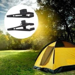 FLYME Clip De Bâche 12 Pièces Clips De Tente En Plastique En Nylon Clips De Tente De Bouche De Crocodile Set Polyvalent Coupe-vent Boucle Fixe Clip Accessoires De Tente -Pergola Soldes 67637632 5