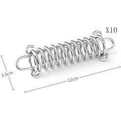 TANABATA 10 Pièces Ressort De Tension Tendeur De Ressort En Acier Inoxydable Boucle De Corde De Ressort De Tente Pour Tente Tendeur De Corde De Tente D'auvent Convient -Pergola Soldes 67668552 3