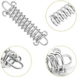 TANABATA 10 Pièces Ressort De Tension Tendeur De Ressort En Acier Inoxydable Boucle De Corde De Ressort De Tente Pour Tente Tendeur De Corde De Tente D'auvent Convient -Pergola Soldes 67668552 4