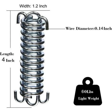 TANABATA Lot De 4 Ressorts De Tension Pour Tente De Camping, Voile D'Ombrage, Auvent, Accessoires De Fixation Inoxydable, Ressort De Traction Pour Un Montage SûR, En Acier Inoxydable, Tendeur De CâBle 4 TANABATA Lot De 4 Ressorts De Tension Pour Tente De Camping, Voile D'Ombrage, Auvent, Accessoires De Fixation Inoxydable, Ressort De Traction Pour Un Montage SûR, En Acier Inoxydable, Tendeur De CâBle – Image 2