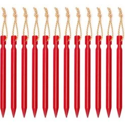 ENLENK 12pcs 18cm Clous De Tente Triangulaires En Aluminium Pour L'extérieur