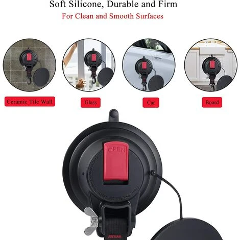 ENLENK Lot De 2 Ventouses D'ancrage Solides Pour Voiture Avec Crochet De Fixation Pour Auvent Latéral De Voiture, Bateau, Camping, Bâche, Tentes, Bagages, Bâches Et Couvertures De Véhicule. 5 ENLENK Lot De 2 Ventouses D'ancrage Solides Pour Voiture Avec Crochet De Fixation Pour Auvent Latéral De Voiture, Bateau, Camping, Bâche, Tentes, Bagages, Bâches Et Couvertures De Véhicule. – Image 3