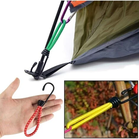 ENLENK 12pcs Camping En Plein Air Tente élastique Crochet Boucle Corde Sangles Bundle Fixe Haut Elasticité Crochet De Fixation Du Cordon De Plate-Forme 6 ENLENK 12pcs Camping En Plein Air Tente élastique Crochet Boucle Corde Sangles Bundle Fixe Haut Elasticité Crochet De Fixation Du Cordon De Plate-Forme – Image 4