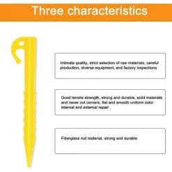 FLYME Lot De 20 Piquets De Tente En Plastique, Piquets De Tente En Plastique De 14,5 Cm, Piquets De Tente De Camping Robustes, Crochets De Piquets De Fixation Au Sol, Piquets De Tente à Vis Pour Tente, Camping, Auvent, Jardins -Pergola Soldes 67809593 3