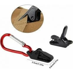 ECHOO Pince Bâche Clip Tente 12 Pièces  Alliage Coupe Vent Clip Bâche Réutilisable, Réutilisable Clip -Pergola Soldes 67862725 5