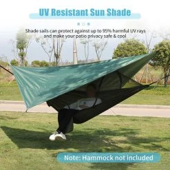 SUPERSELLER Jardin Piscine Tente Anti-mouches Bâche Voile Auvent étanche Pluie Mouche Pare-soleil Résistant Aux UV Abri De Camping Avec Piquets Sac De Rangement En Corde Pour Terrasse Extérieure Jardin Activités De Jardin 10,5 X 8,2 FT - Orange -Pergola Soldes 67873380 5