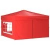 Tente De Réception Pliable Avec Parois Rouge 3x3 M VidaXL - Rouge -Pergola Soldes 67892333 1