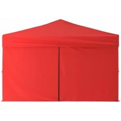 Tente De Réception Pliable Avec Parois Rouge 3x3 M VidaXL - Rouge -Pergola Soldes 67892333 4