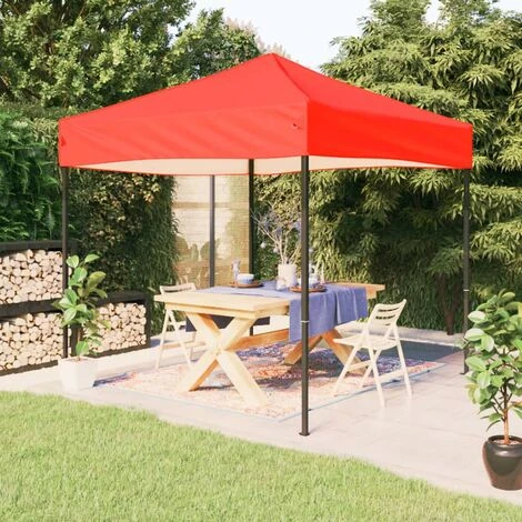 Tente De Réception Pliable Rouge 3x3 M VidaXL - Rouge 4 Tente De Réception Pliable Rouge 3x3 M VidaXL - Rouge – Image 2