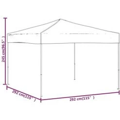 Tente De Réception Pliable Rouge 3x3 M VidaXL - Rouge 9 Tente De Réception Pliable Rouge 3x3 M VidaXL - Rouge -Pergola Soldes 67893694 3