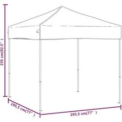 Tente De Réception Pliable Blanc 2x2 M VidaXL - Blanc -Pergola Soldes 67893695 3