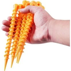 LTS FAFA Ongles Au Sol Piquets De Tente En Plastique PP De Qualité, Corde Piquet Clou Pour La Tente D'Exterieur Equipement Accessoire De TentePour Plage, Plage, Jungle, Boue.Jaune(20cm×4.5cm, ⌀10) -Pergola Soldes 67894251 3