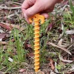 LTS FAFA Ongles Au Sol Piquets De Tente En Plastique PP De Qualité, Corde Piquet Clou Pour La Tente D'Exterieur Equipement Accessoire De TentePour Plage, Plage, Jungle, Boue.Jaune(20cm×4.5cm, ⌀10) -Pergola Soldes 67894251 4