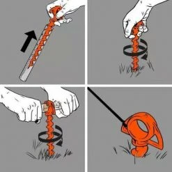 YIENJAOY AGILITY 4 Pcs Piquets De Tente En Plastique Orange Sardine Tente Tent Peg Avec 4 Pcs Tuyau En Plastique Piquet Toile De Tente Longueur 29cm Anti-Corrosion Pour Pelouse Auvents Plage Bâches Camping -Pergola Soldes 67903455 4