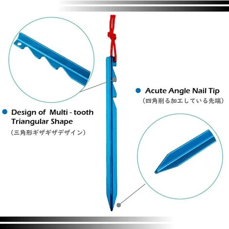 YIENJAOY AGILITY Piquets De Tente 10 Pièces Sardines Camping Piquets De Fixation Léger Avec Sac De Rangement Pour Randonnée Voyage En Plein Air Activités Extérieur Y Design - 18cm - Argent 5 YIENJAOY AGILITY Piquets De Tente 10 Pièces Sardines Camping Piquets De Fixation Léger Avec Sac De Rangement Pour Randonnée Voyage En Plein Air Activités Extérieur Y Design - 18cm - Argent – Image 3