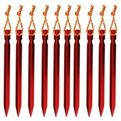 YIDOMDE Zhuoxuan Piquets Tente, Sardines Tente Camping Avec Pochette De Rangement, Lot De 10£šrouge£© -Pergola Soldes 68068986 5